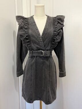 Magali Pascal "Alexia" Ruffle Denim Mini Dress